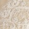 1 Yard Ivory Flowers and Oval Shapes Scalloped Netted Beads and Sequins Bridal Veil Lace Trim